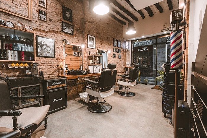 Interior Barbería en Granada Urban BarberShop